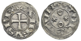 SPAIN. Toledo. Alfonso VI, 1073-1109. Dinero (Silver, 17.70 mm, 1.09). Toledo, circa 1087-1090. ✠ ANFVS REX Cross pattée within dotted circle. Rev. ✠ ...