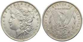 UNITED STATES OF AMERICA. “Morgan Dollar” 1884-O (Silver, 37.00 mm, 26.00 g). New Orleans. E PLURIBUS UNUM LIBERTY 1884 Liberty head to left. Rev. UNI...