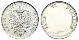 ITALY. Torino (?). Esercito Italiano. Medal of Fencing competition (SIlver, 30.59 mm, 12.47 g.). REGIO ESERCITO ITALIANO Crowned eagle. Rev. GARA DI S...