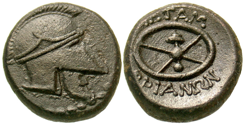 "Thrace, Mesembria. 250-215 BC. AE 19 (18.7 mm, 5.74 g, 1 h). Corinthian helmet ...