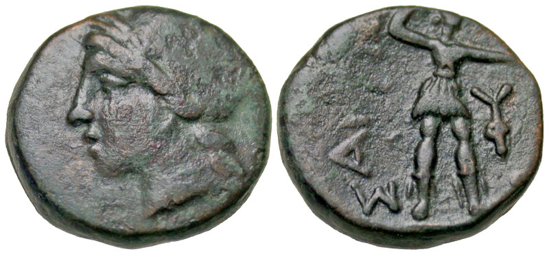 "Thessaly, Larissa. 2nd century B.C. AE dichalkon (15.9 mm, 4.07 g, 1 h). Laurea...