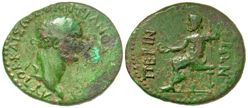 "Thrace, Perinthos. Domitian. A.D. 81-96. AE 28 (28.1 mm, 9.92 g, 7 h). Laureate...