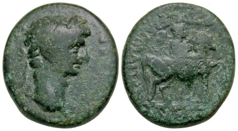 "Phrygia, Hierapolis. Claudius. A.D. 41-54. AE 19 (19.2 mm, 5.01 g, 12 h). Struc...