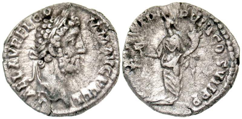 "Commodus. A.D. 177-192. AR denarius (17.1 mm, 2.61 g, 12 h). Rome mint, Struck ...