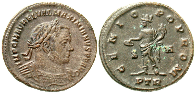 "Maximianus. Second reign, A.D. 307-308. BI follis (27 mm, 7.20 g, 6 h). Trier m...