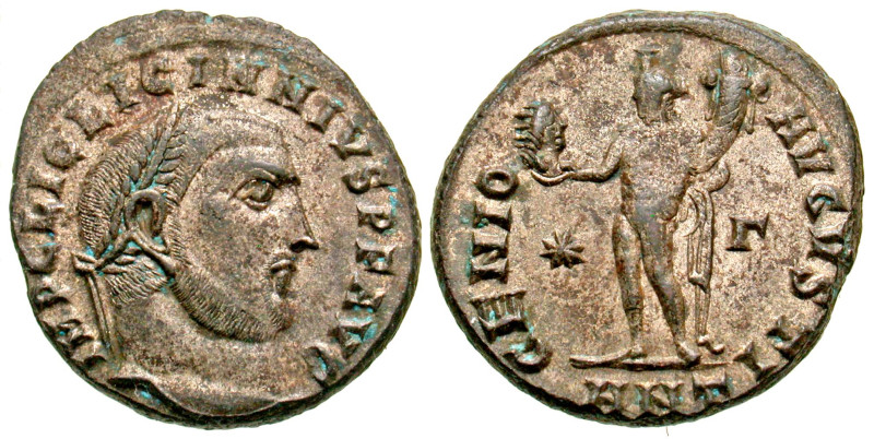 "Licinius I. A.D. 308-324. BI follis (21 mm, 5.10 g, 11 h). Antioch mint , Struc...