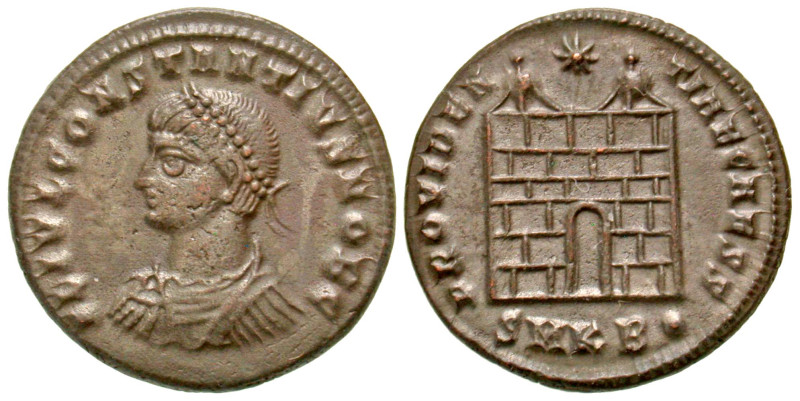 "Constantius II. As Caesar, A.D. 324-337. AE 20 (19.7 mm, 3.14 g, 12 h). Cyzicus...