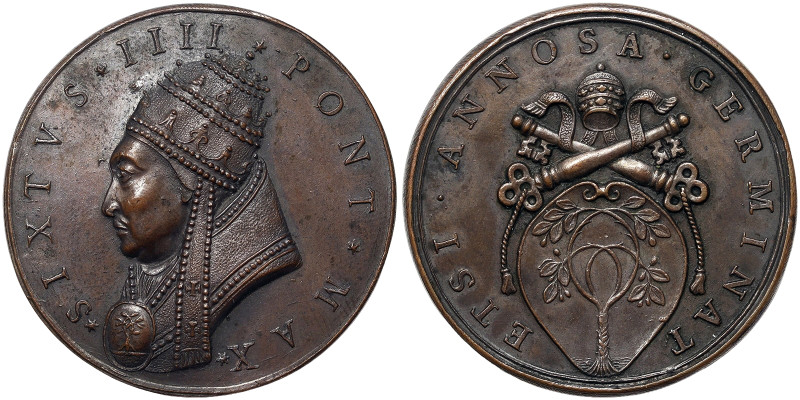 Sisto IV (1471-1484), Rome, Medal, n.d., Rare, Restitutional medal. XVII Century...