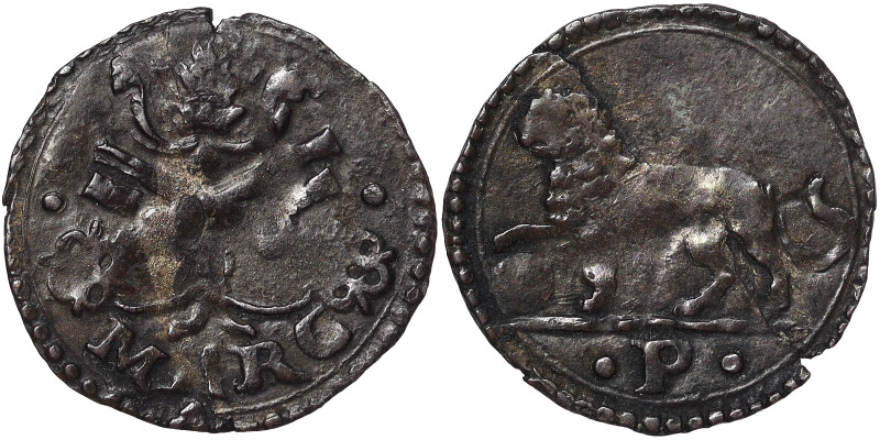 Leone X (1513-1521), Ancona, Picciolo, n.d., Rare, Mi. 0,62 g, Muntoni 91, A.XF