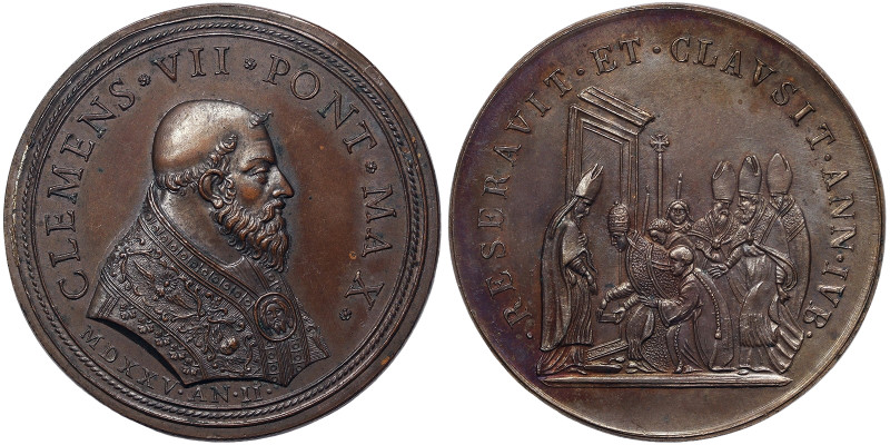 Clemente VII (1523-1534), Rome, Medal, 1525, Extremely rare, Restitutional medal...