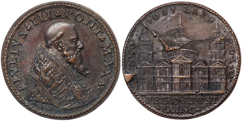 Giulio III (1550-1555), Rome, Medal, 1550, Rare, Restrike. XVII Century. Hameran...