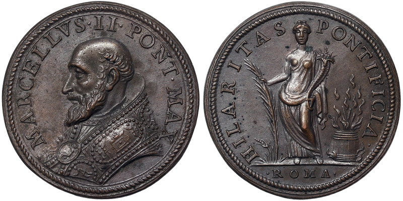 Marcello II (1555), Rome, Medal, 1555, Rare, Restrike. XIX Century. Mazio. Made ...