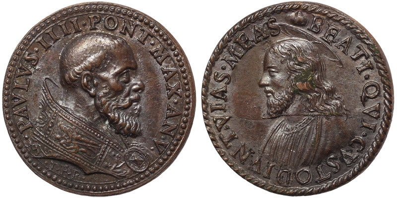 Paolo IV (1555-1559), Rome, Meda Yr. V, 1559, Rare, Restrike. XVII - XVIII Centu...