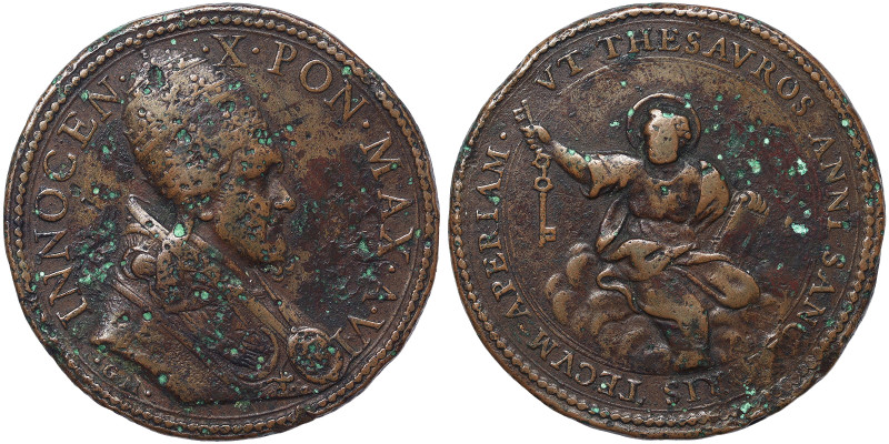 Innocenzo X (1644-1655), Rome, Medal Yr. VI, 1650, Rare, Original coined medal. ...