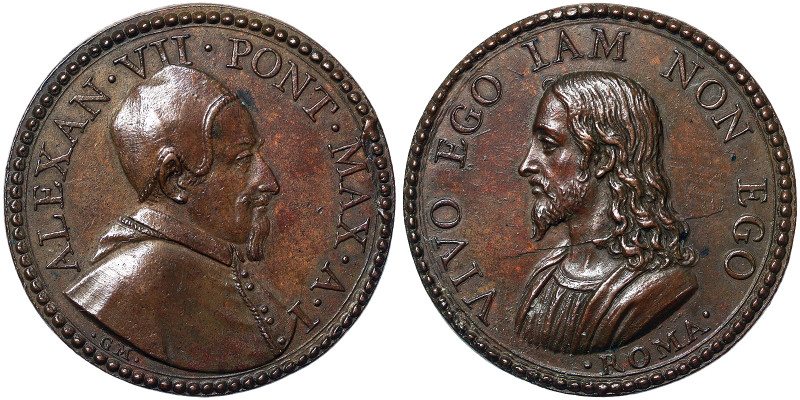 Alessandro VII (1655-1667), Rome, Medal Yr. I, 1655, Rare, Restrike. XIX Century...