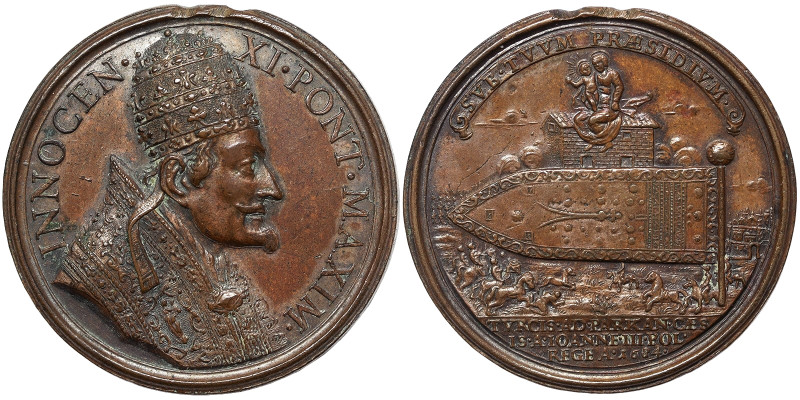 Innocenzo XI (1676-1689), Rome, Medal Yr. VIII, 1684, Rare, Original coined meda...