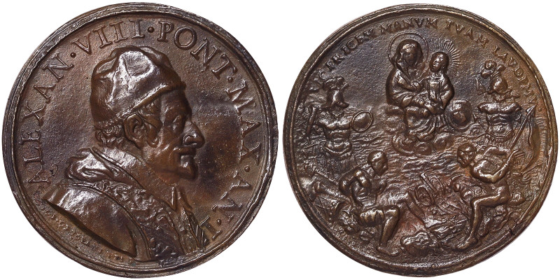 Alessandro VIII (1689-1691), Rome, Medal Yr. I, 1690, Rare, Original coined extr...