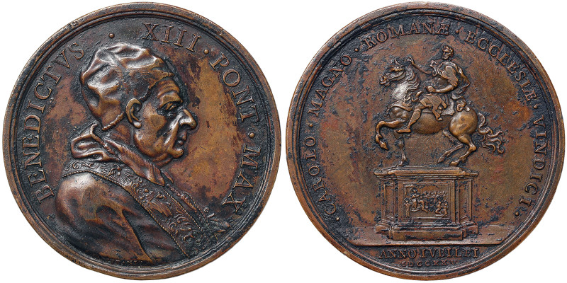 Benedetto XIII (1724-1730), Rome, Medal, 1725, Rare, Original coined extraordina...