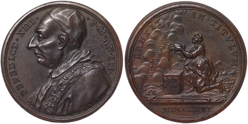 Benedetto XIII (1724-1730), Rome, Medal Yr. III, 1726, Original coined medal. Ju...