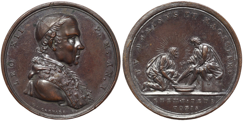 Leone XII (1823-1829), Rome, Medal Yr. I, 1823, Rare, Annual. The Washing, of th...