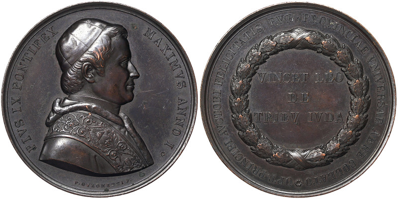 Pio IX (1846-1848), Rome, Medal, 1846, Extraordinary medal. Election to the pont...