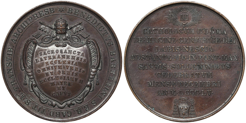 Pio IX (1849-1866), Rome, Medal, 1855, Rare, Extraordinary medal. Functions at "...