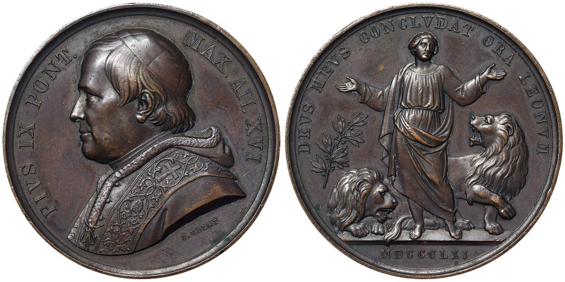 Pio IX (1849-1866), Rome, Medal Yr. XVI, 1861, Annual. To remember the Pope's di...