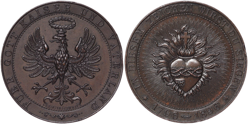 Votive medal,Tyrol, Medal, 1896, Centenary of the solemn vow, to the Sacred Hear...