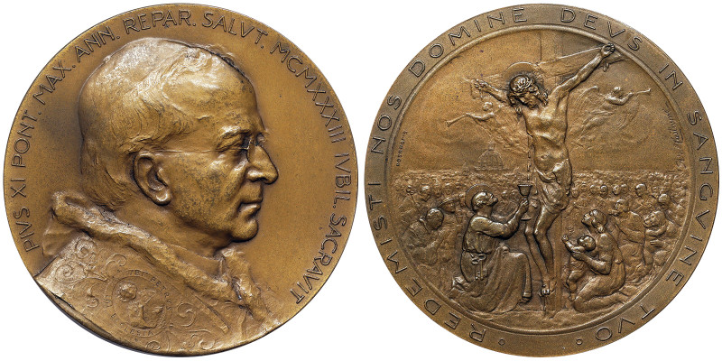 Pio XI (1929-1939), Vatican City (1929-date), Large Medal, 1933, Rare, Extraordi...