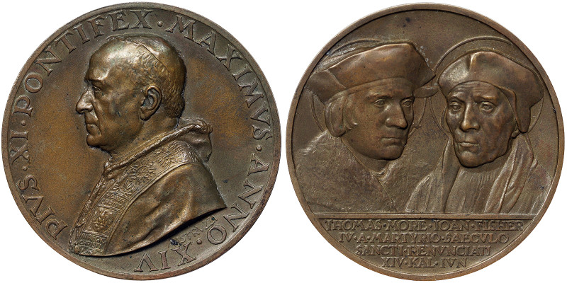 Pio XI (1929-1939), Vatican City (1929-date), Medal Yr. XIV, 1935, Annual. Canon...