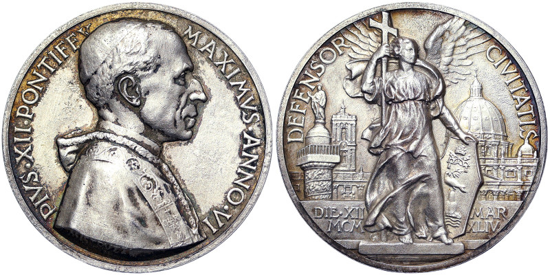 Pio XII (1939-1958), Vatican City (1929-date), Medal Yr. VI, 1944, Very rare, An...