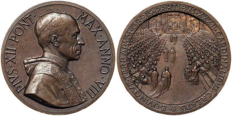 Pio XII (1939-1958), Vatican City (1929-date), Medal Yr. VIII, 1946, Annual. Con...