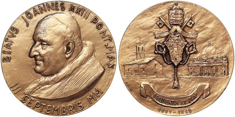 Giovanni XXIII (1958-1963), Vatican City (1929-date), Medal, 2000, Posthumous fu...