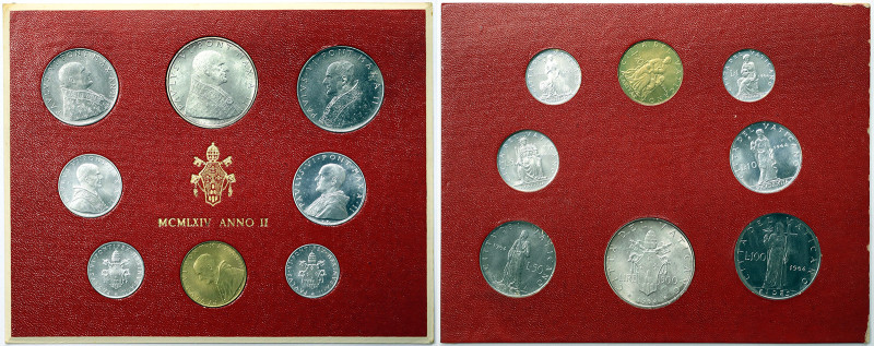 Paolo VI (1963-1978), Vatican City (1929-date), Set, 1964, Year II, KM MS68, UNC