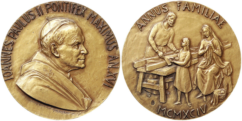 Giovanni Paolo II (1978-2005), Vatican City (1929-date), Medal Yr. XVI, 1994, An...