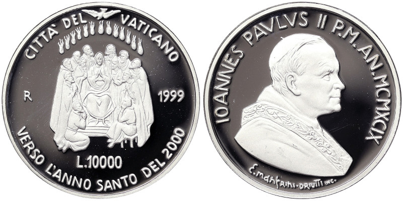 Giovanni Paolo II (1978-2005), Vatican City (1929-date), 10.000 Lire, 1999, The ...