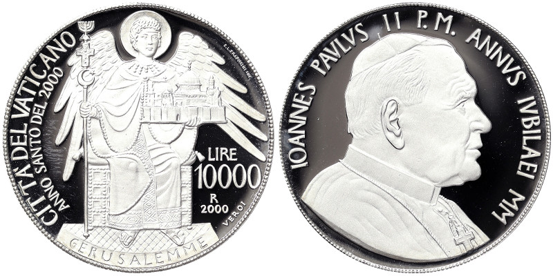 Giovanni Paolo II (1978-2005), Vatican City (1929-date), 10.000 Lire, 2000, Jeru...