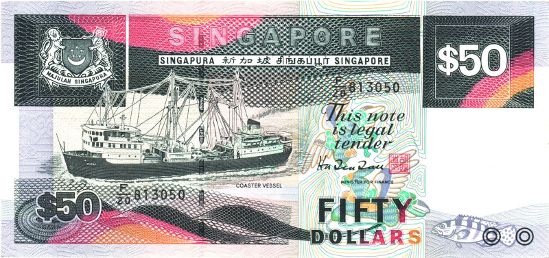 Singapore 50 Dollars 1994 (ND)

P# 32, N# 220358; # F/20 813050; XF