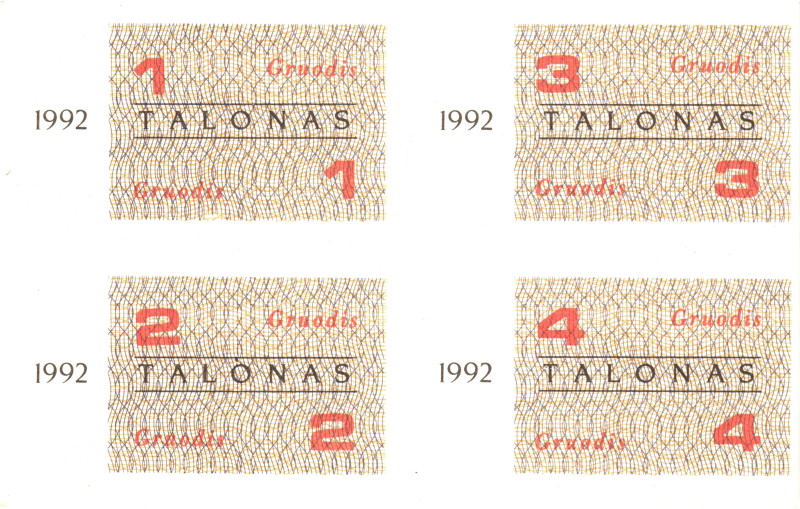 Lithuania 10 Vasaris Talonas 1992

# CE 044145; AUNC