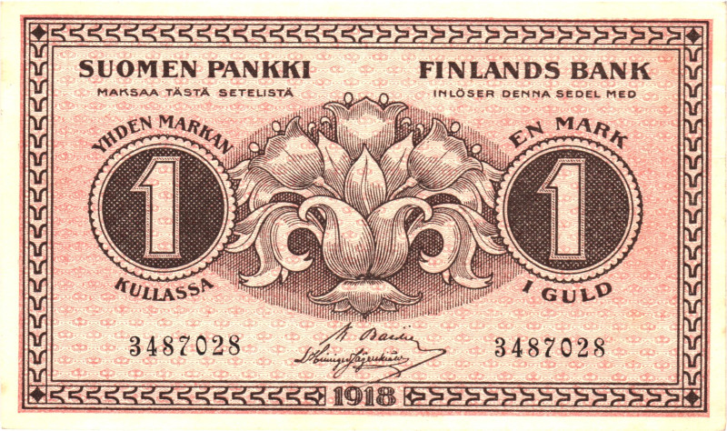 Finland Markka 1918

P# 35, N# 214691; # 3487028; UNC