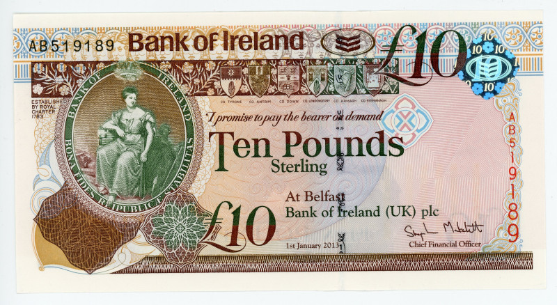 Ireland 10 Pounds 2013

P# 87, N# 210634; # AB519189; UNC