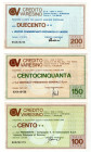 Italy Check Credito Varesino 100 - 150 - 200 Lire 1976 - 1977