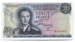 Luxembourg 20 Francs 1966