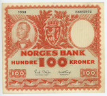 Norway 100 Kroner 1958