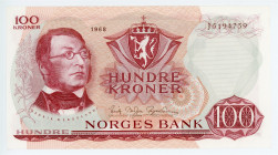 Norway 100 Kroner 1968