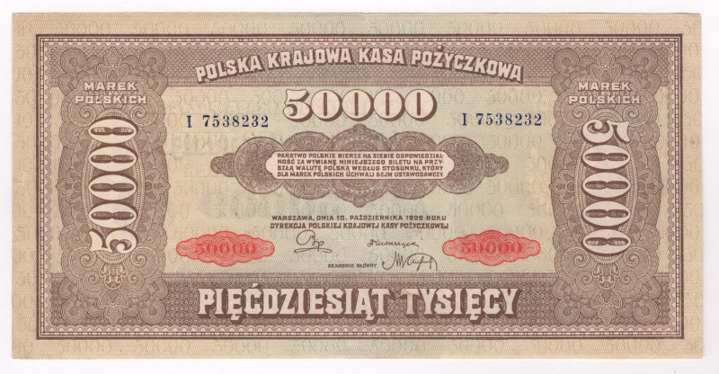 Poland 50000 Zlotych 1922

P# 33, # I 7538232; XF