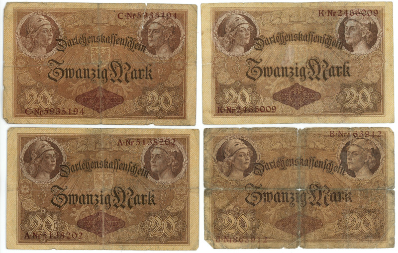 Germany - Empire 4 x 20 Mark 1914

P# 48a, b, N# 206187; F