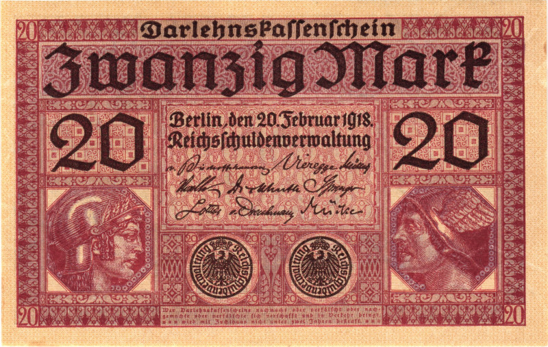 Germany - Empire 20 Mark 1918

P# 57, N# 202178; # N 6313851; AUNC