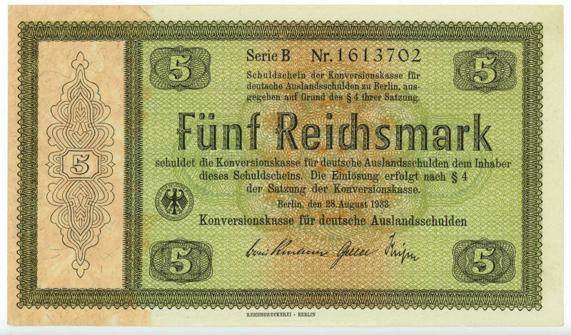 Germany - Third Reich 5 Reichsmark 1933

P# 199, N# 245432; # B 1613702; AUNC