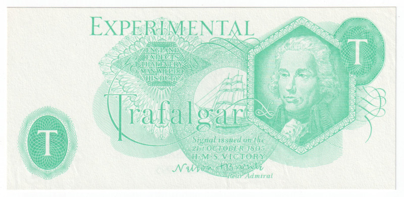 England Test Note Trafalgar 1995

P# NL, # 1436; Green; UNC